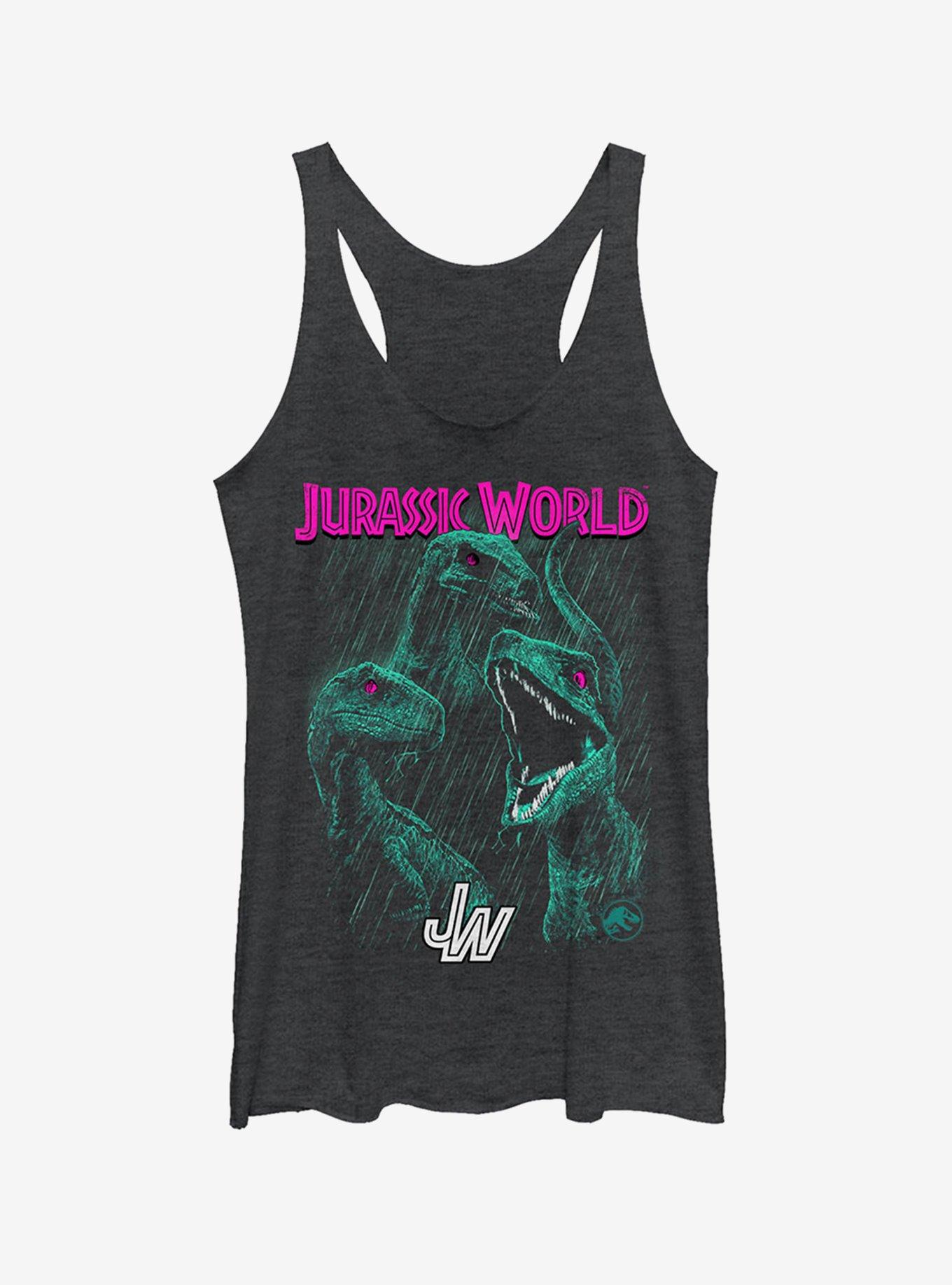 Jurassic World Fallen Kingdom Raptor Eyes Girls Tank, BLK HTR, hi-res