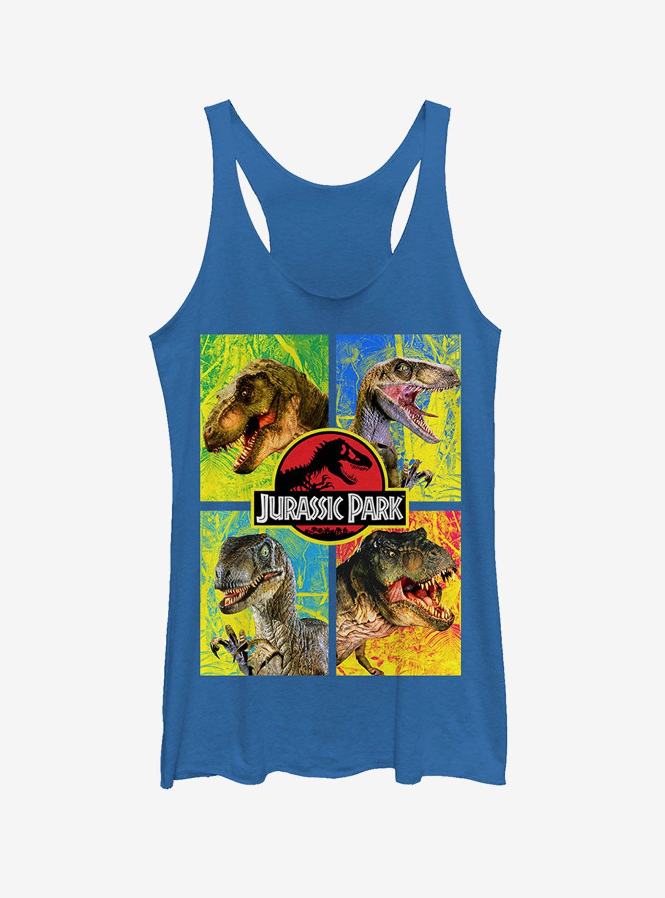 T. Rex and Velociraptor Girls Tank, ROY HTR, hi-res