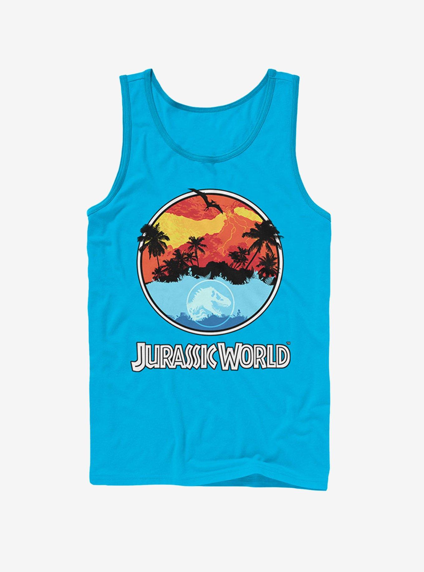 Jurassic World Fallen Kingdom Apocalypse Logo Tank, TURQ, hi-res