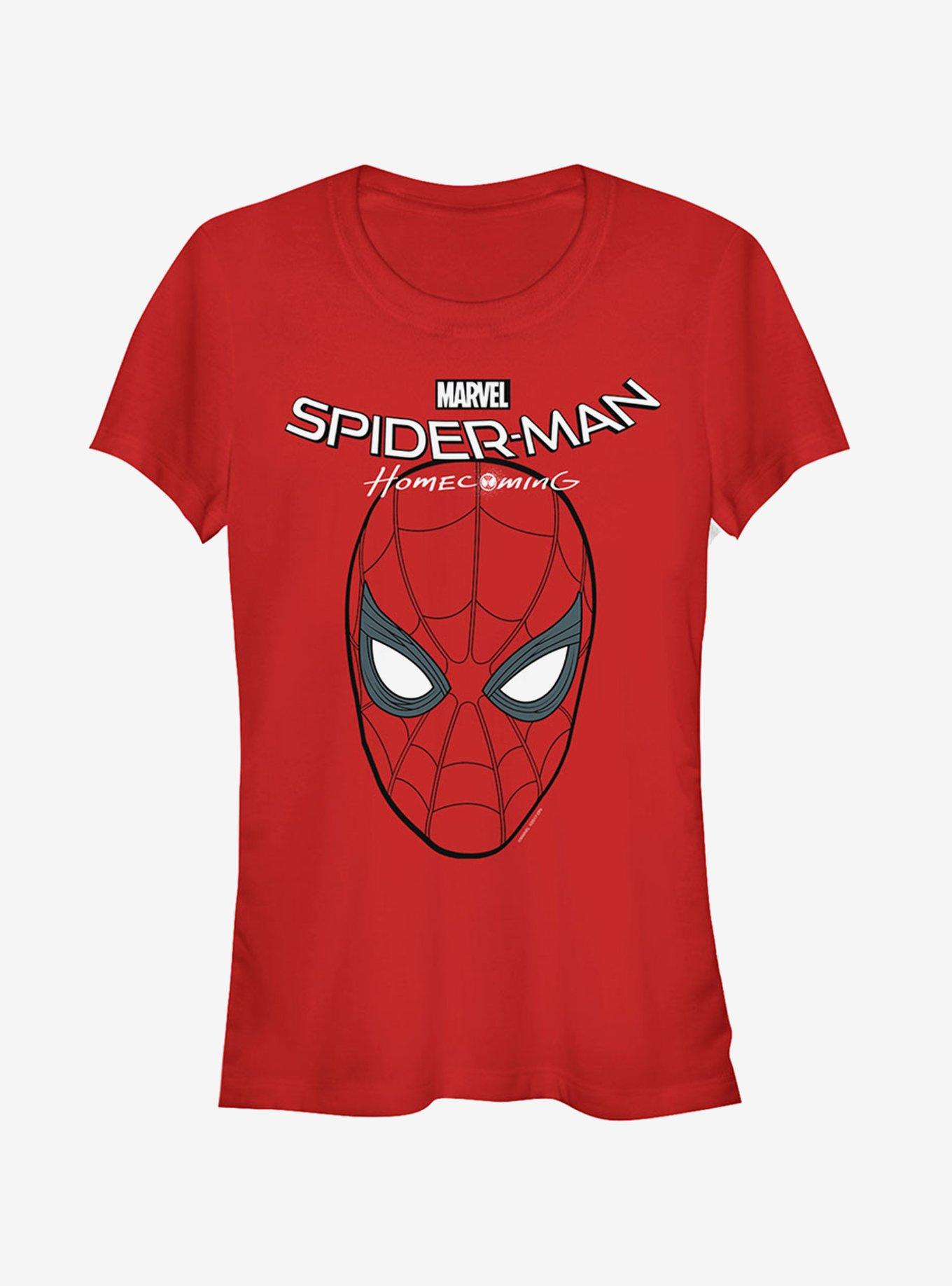 Marvel Spider-Man Homecoming Mask Logo Girls T-Shirt, RED, hi-res