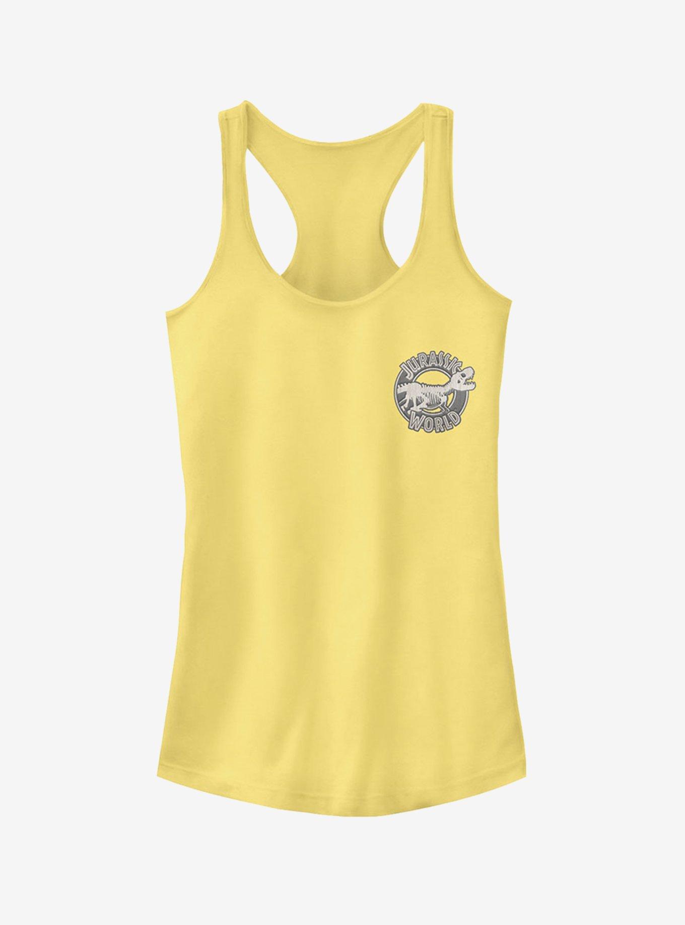 Jurassic World Fallen Kingdom Skeleton Badge Girls Tank, BANANA, hi-res