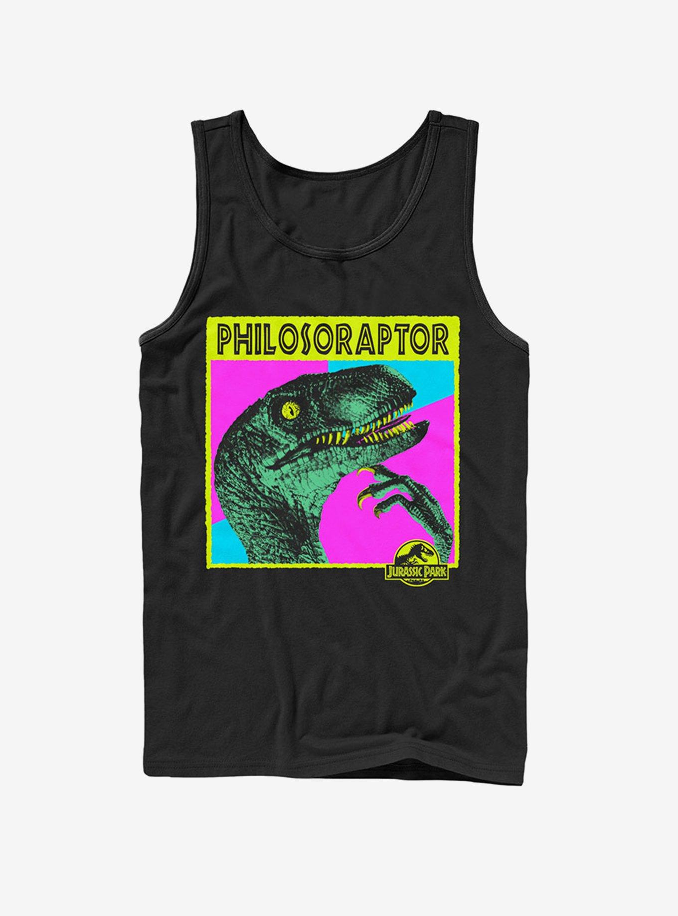 Philosoraptor Tank, BLACK, hi-res