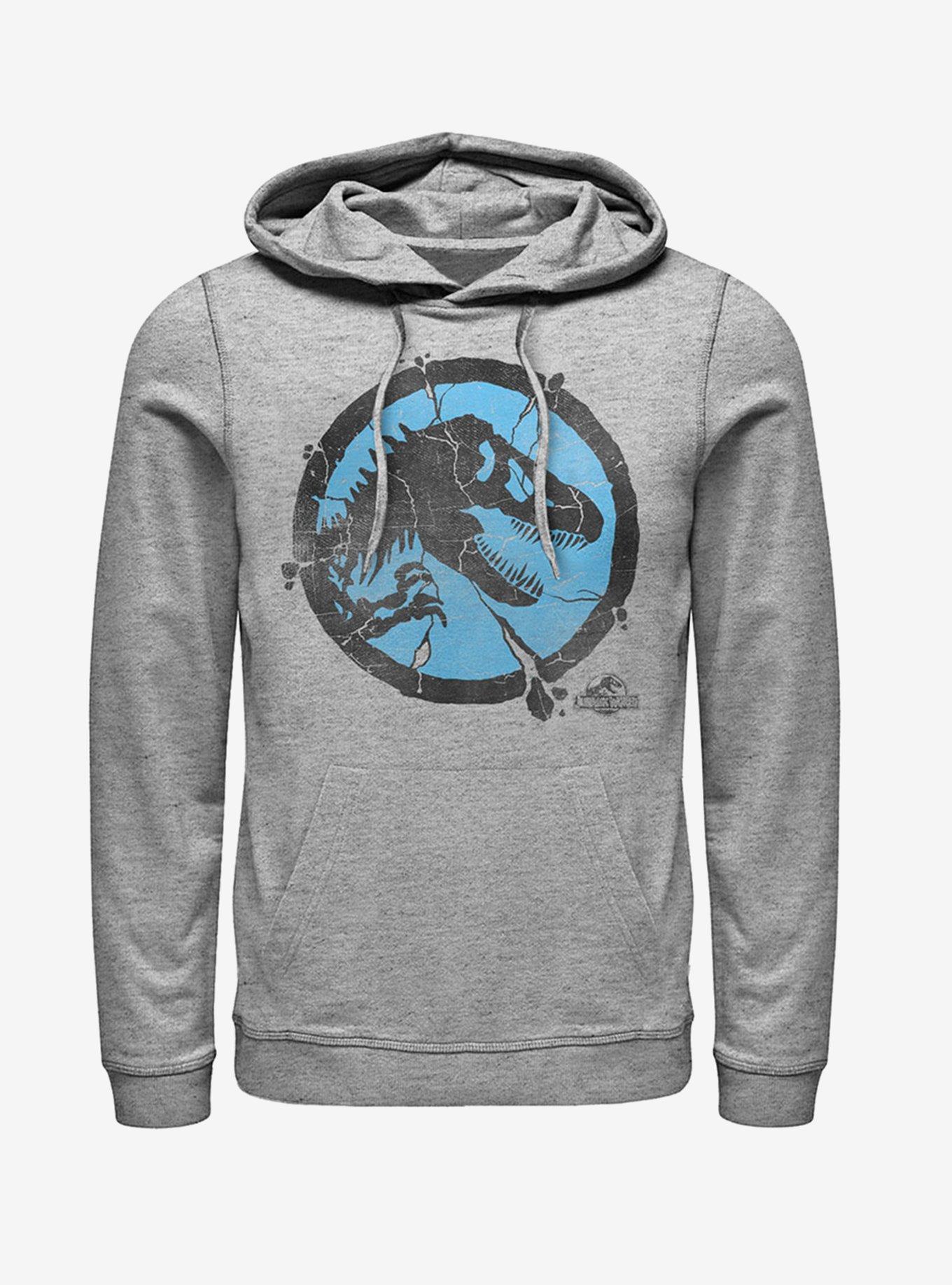 Cracked T. Rex Logo Hoodie, ATH HTR, hi-res
