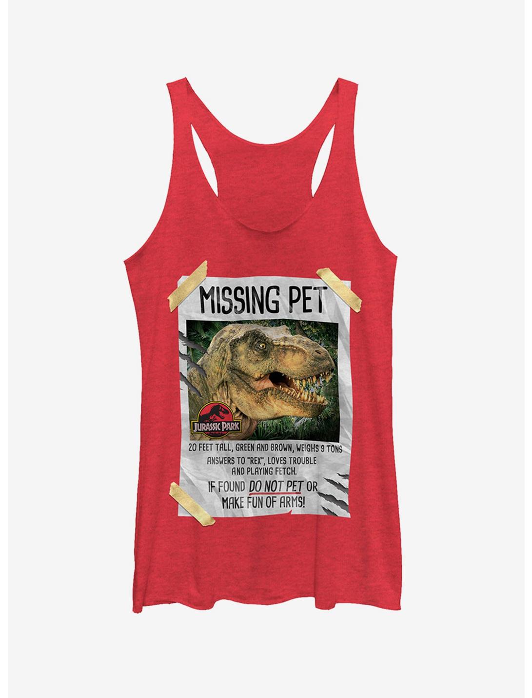 T. Rex Missing Pet Girls Tank, RED HTR, hi-res