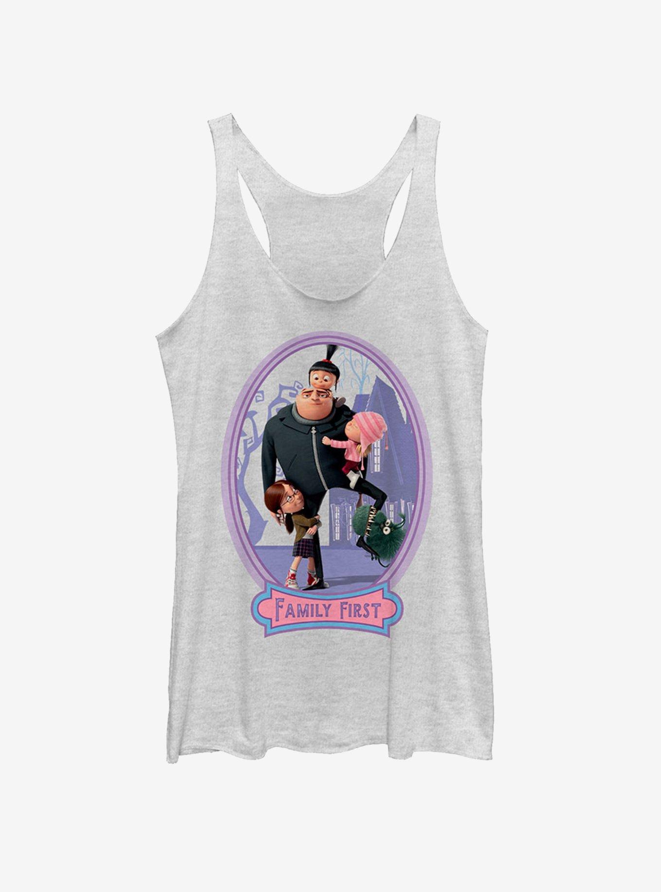 Family First Girls Tank, WHITE HTR, hi-res