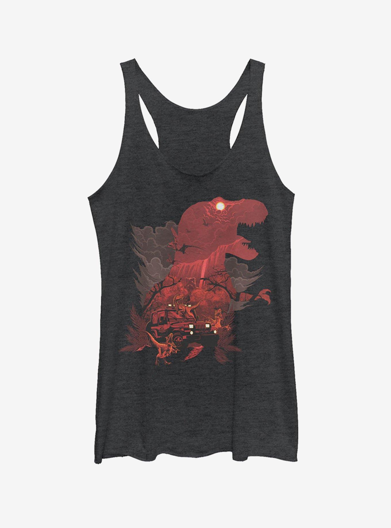 T. Rex Silhouette Girls Tank, , hi-res