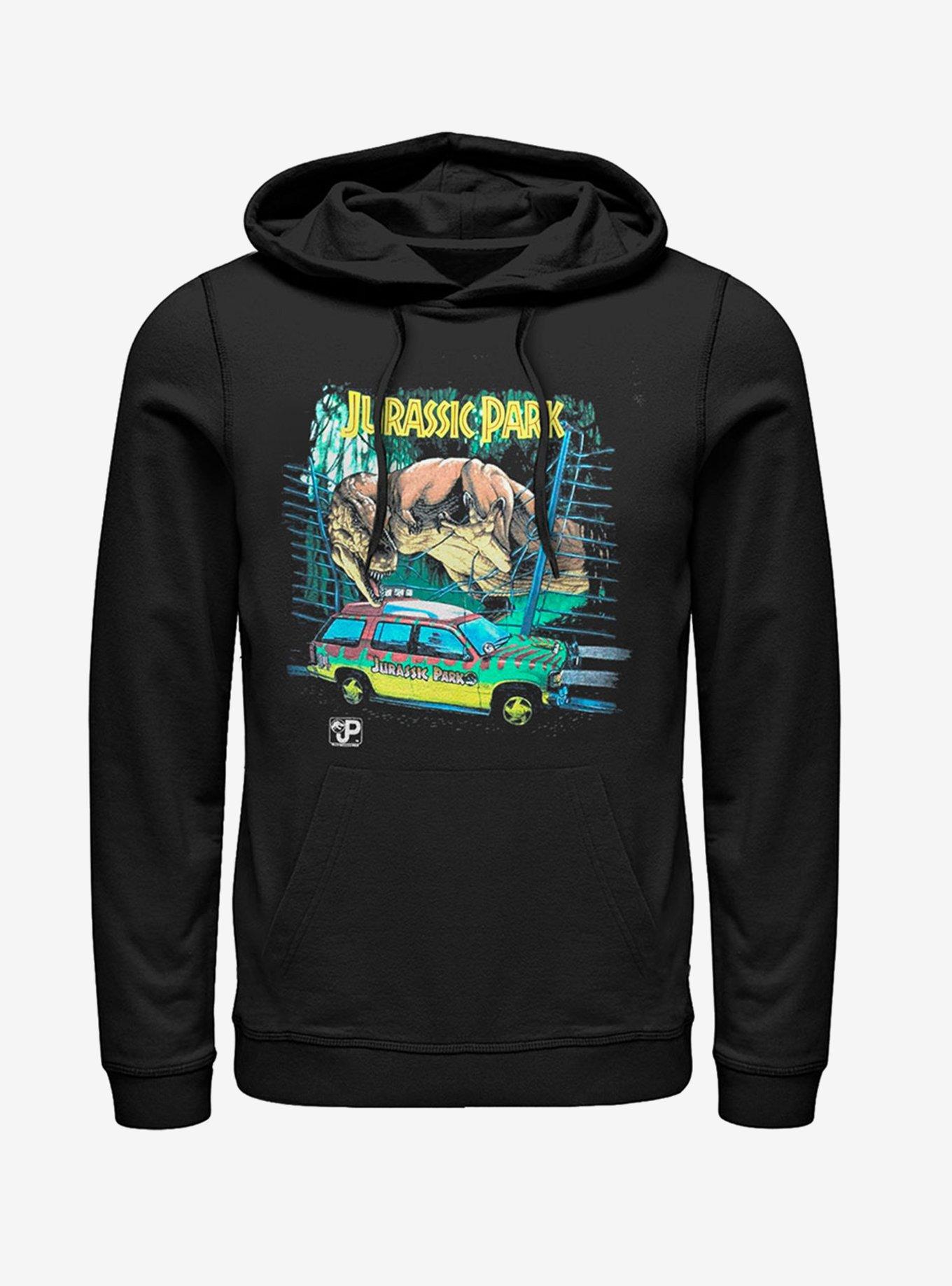 Car Chase Scene Hoodie, BLACK, hi-res