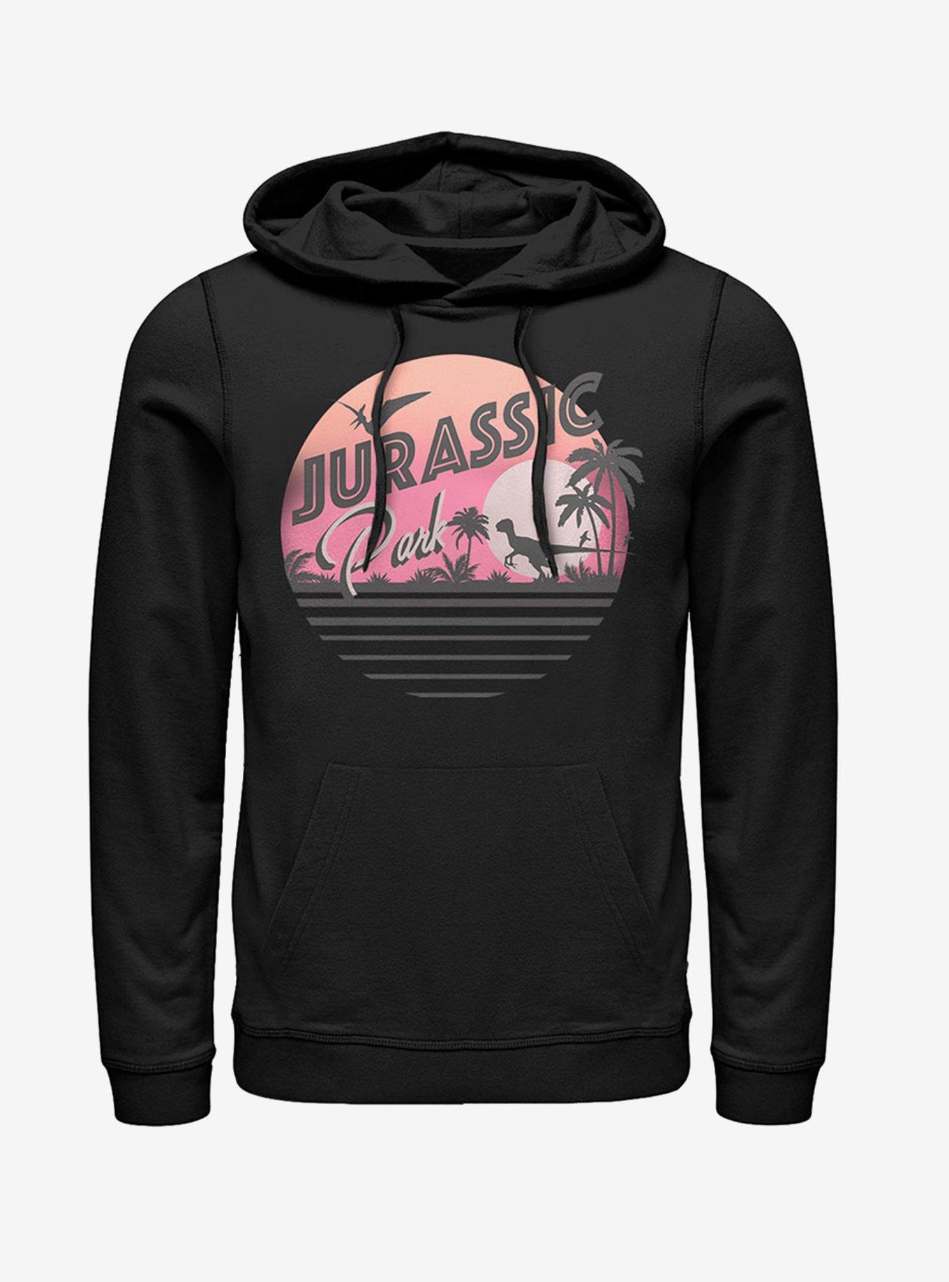 Retro Postcard Hoodie, BLACK, hi-res