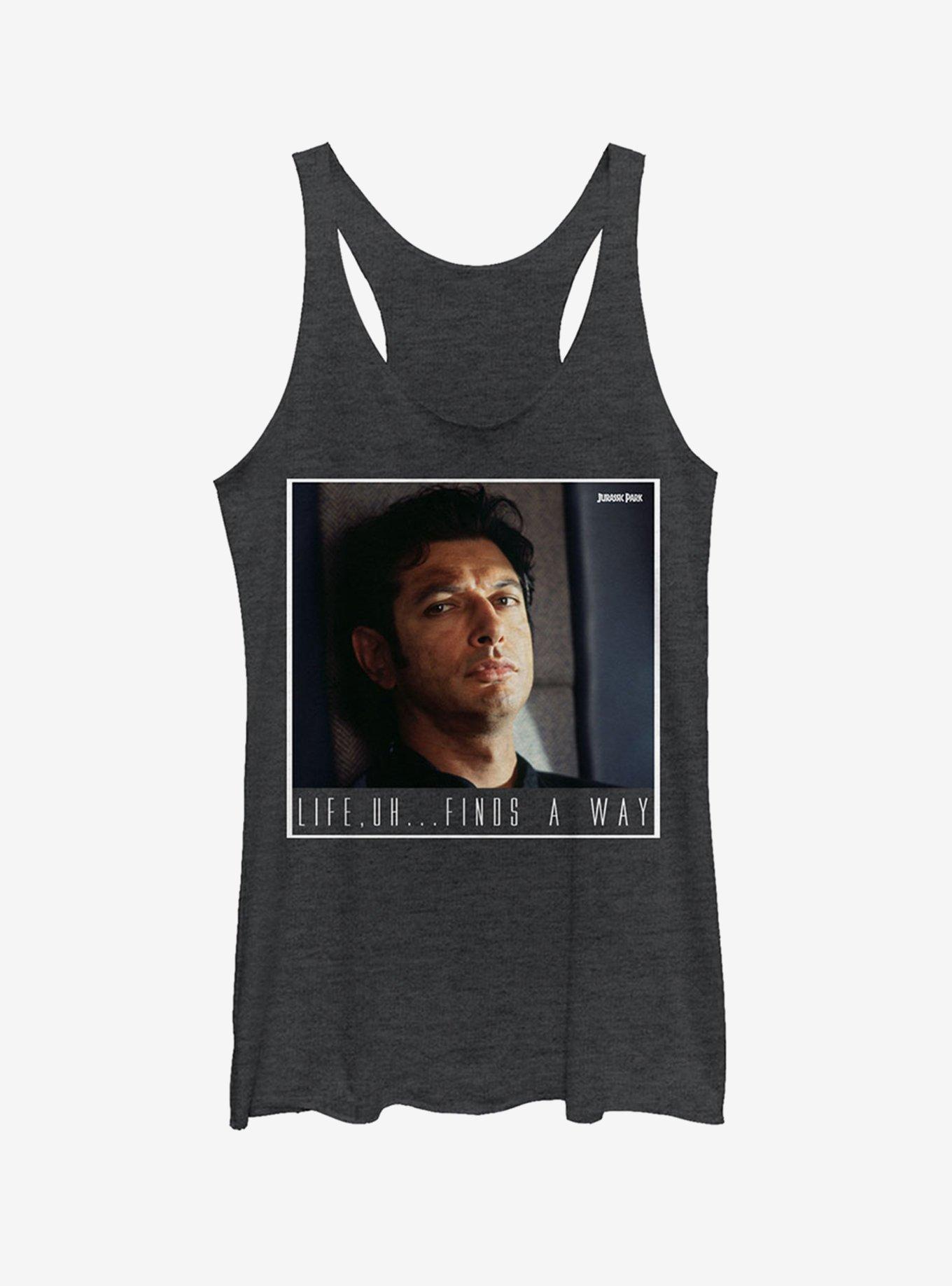 Dr. Malcolm Life Uh Finds Way Girls Tank, BLK HTR, hi-res