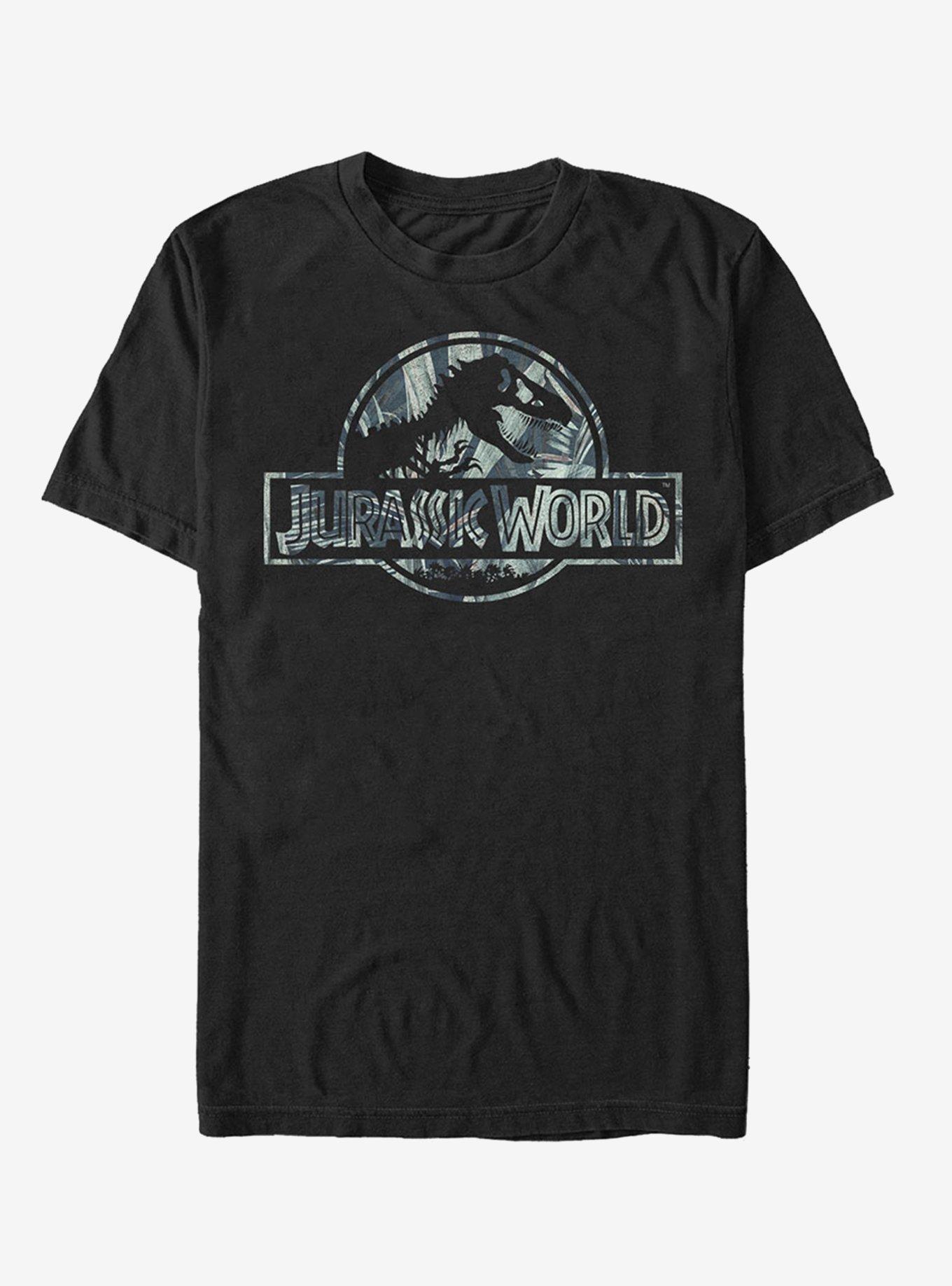 Grayscale Tropical T. Rex Logo T-Shirt - BLACK | Hot Topic