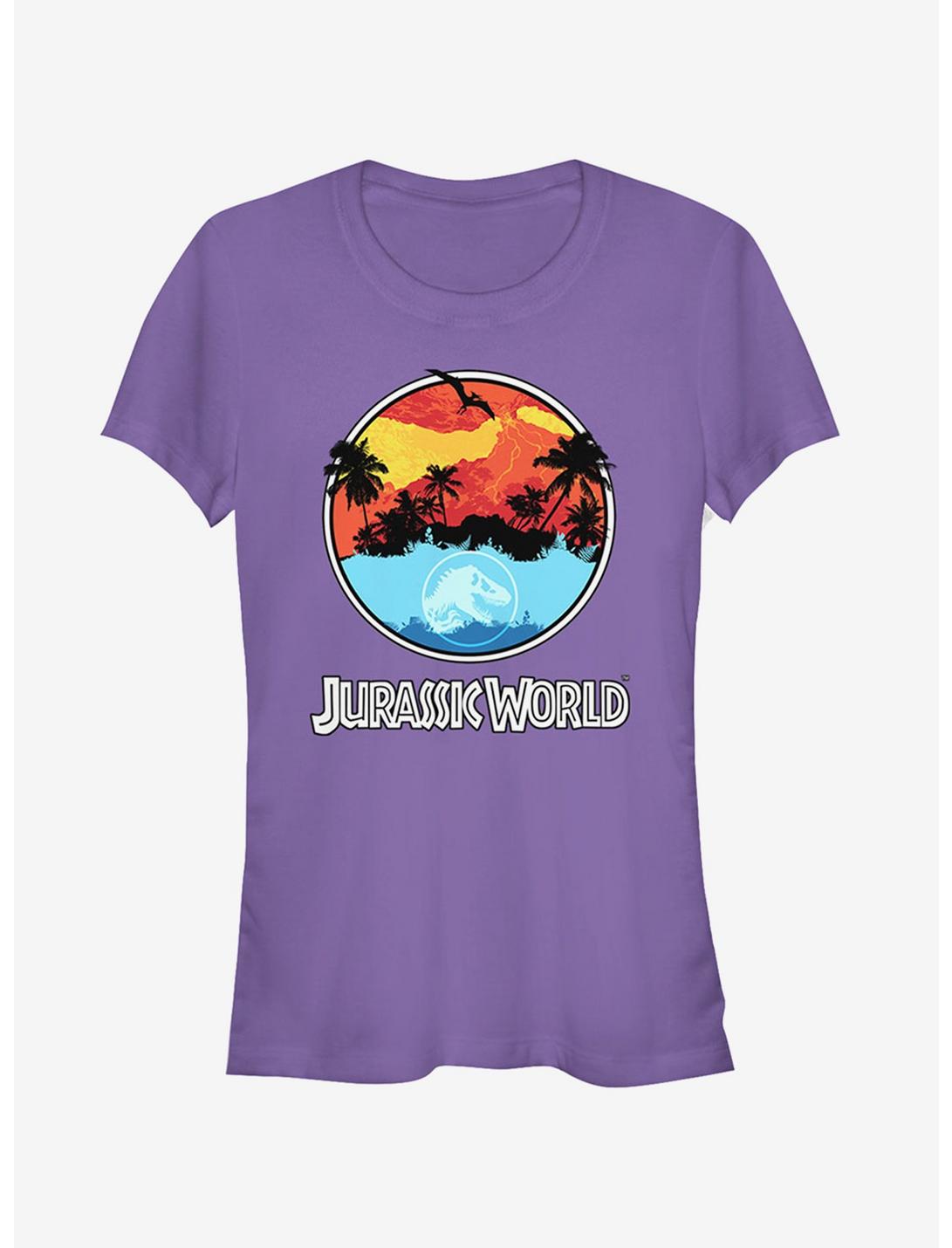 Jurassic World Fallen Kingdom Apocalypse Logo Girls T-Shirt, PURPLE, hi-res