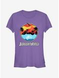 Jurassic World Fallen Kingdom Apocalypse Logo Girls T-Shirt, PURPLE, hi-res