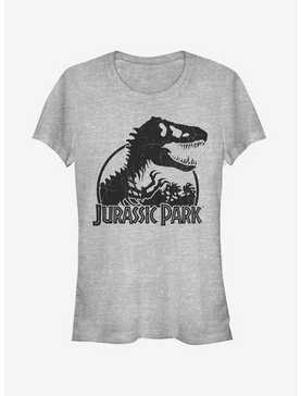 Dino Skeleton Silhouette Logo Girls T-Shirt, , hi-res
