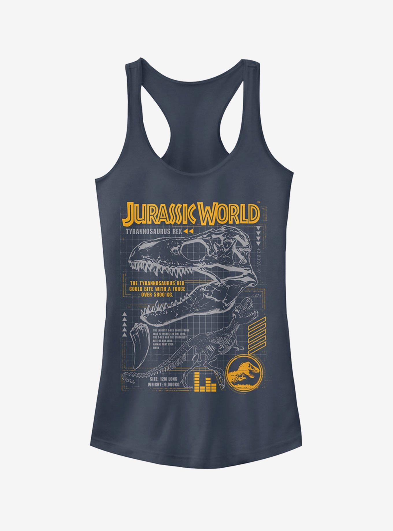 Jurassic World Fallen Kingdom T.Rex Scary Facts Girls Tank, INDIGO, hi-res