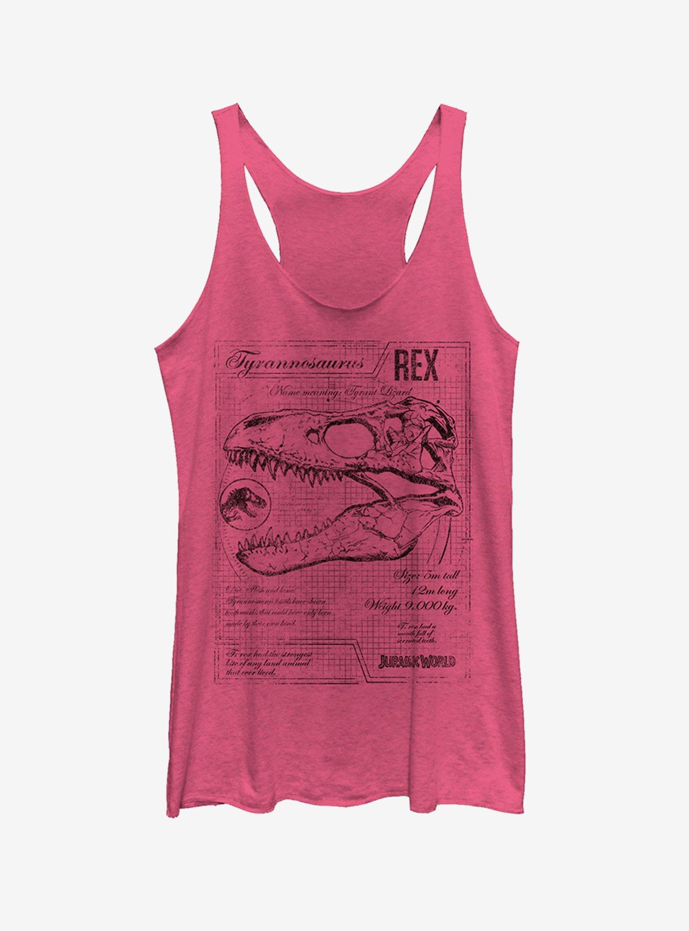 Jurassic World Fallen Kingdom T. Rex Schematics Girls Tank, PINK HTR, hi-res