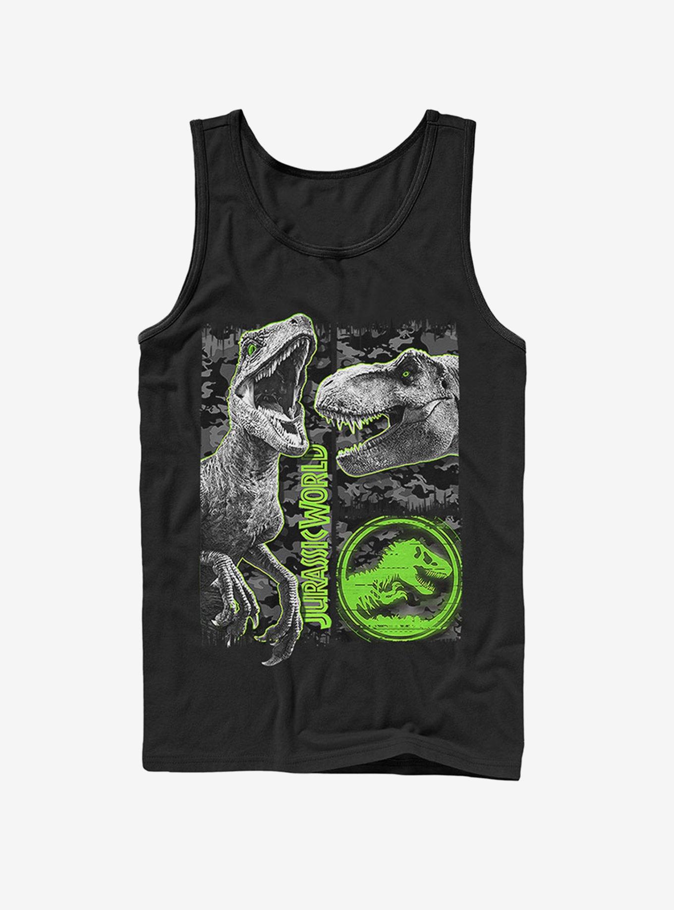 Jurassic World Fallen Kingdom Camo Print Dinosaurs Tank, BLACK, hi-res