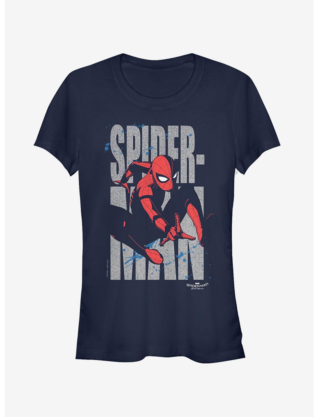 Marvel Spider-Man Homecoming Name Girls T-Shirt, NAVY, hi-res
