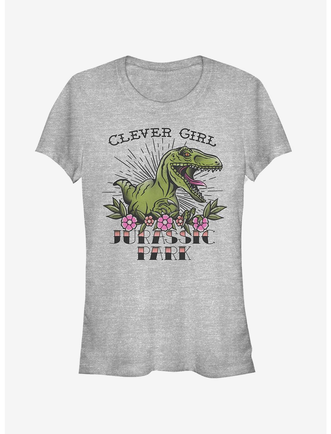 Jurassic Park Clever Girl Tattoo Girls T-Shirt, ATH HTR, hi-res