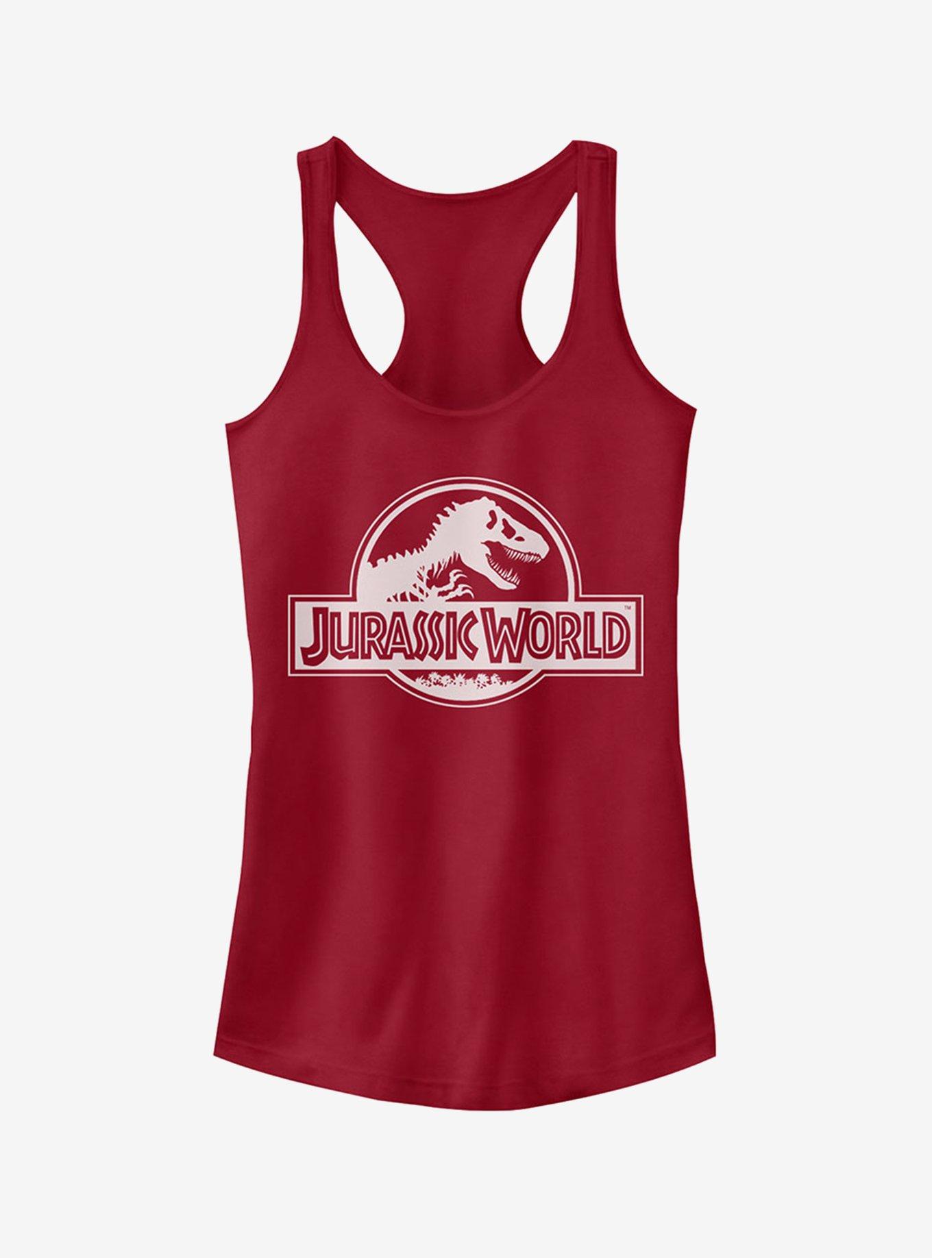 Simple T. Rex Logo Girls Tank, SCARLET, hi-res