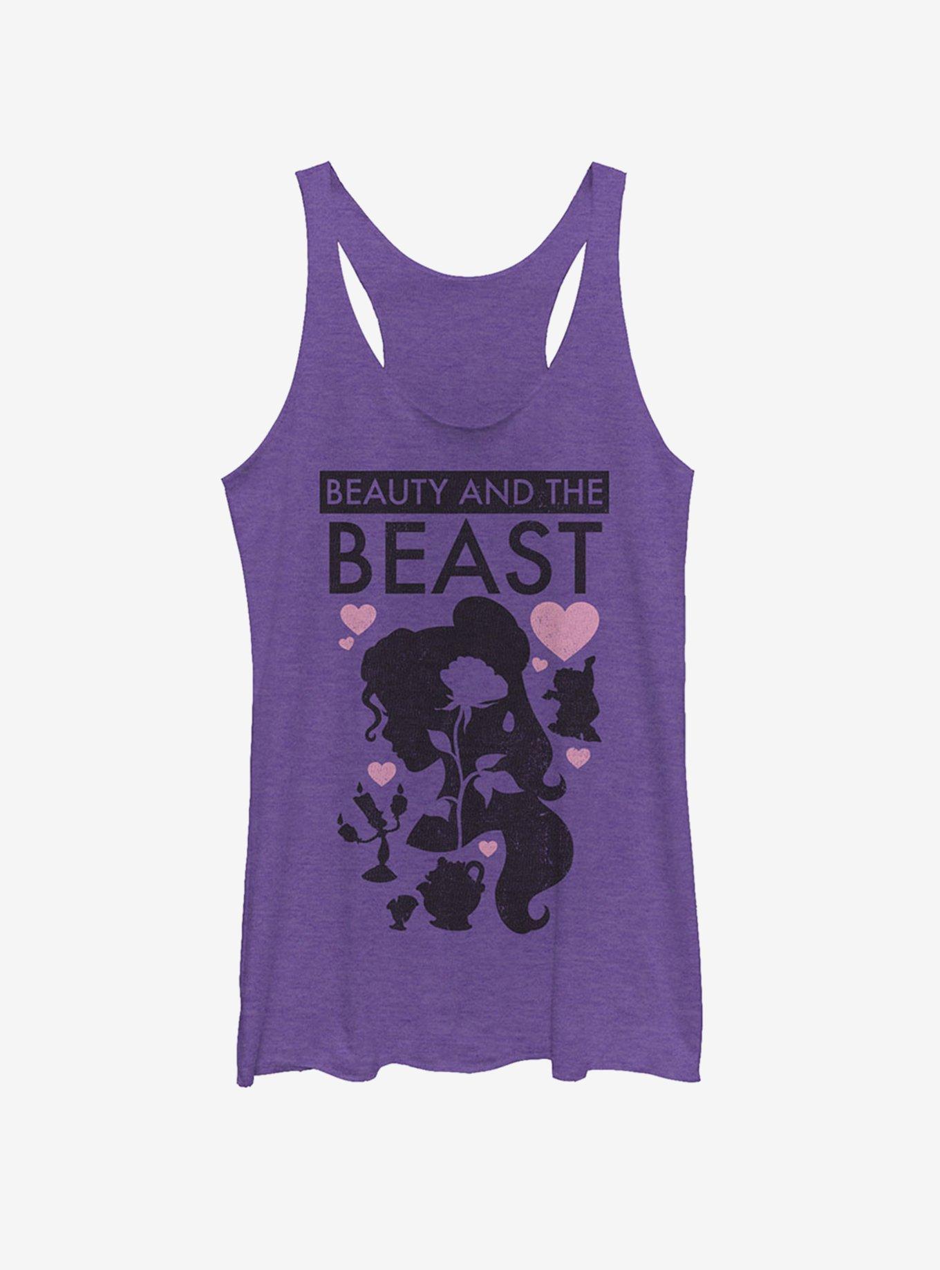 Disney Beauty And The Beast Symbols Girls Tank, PUR HTR, hi-res