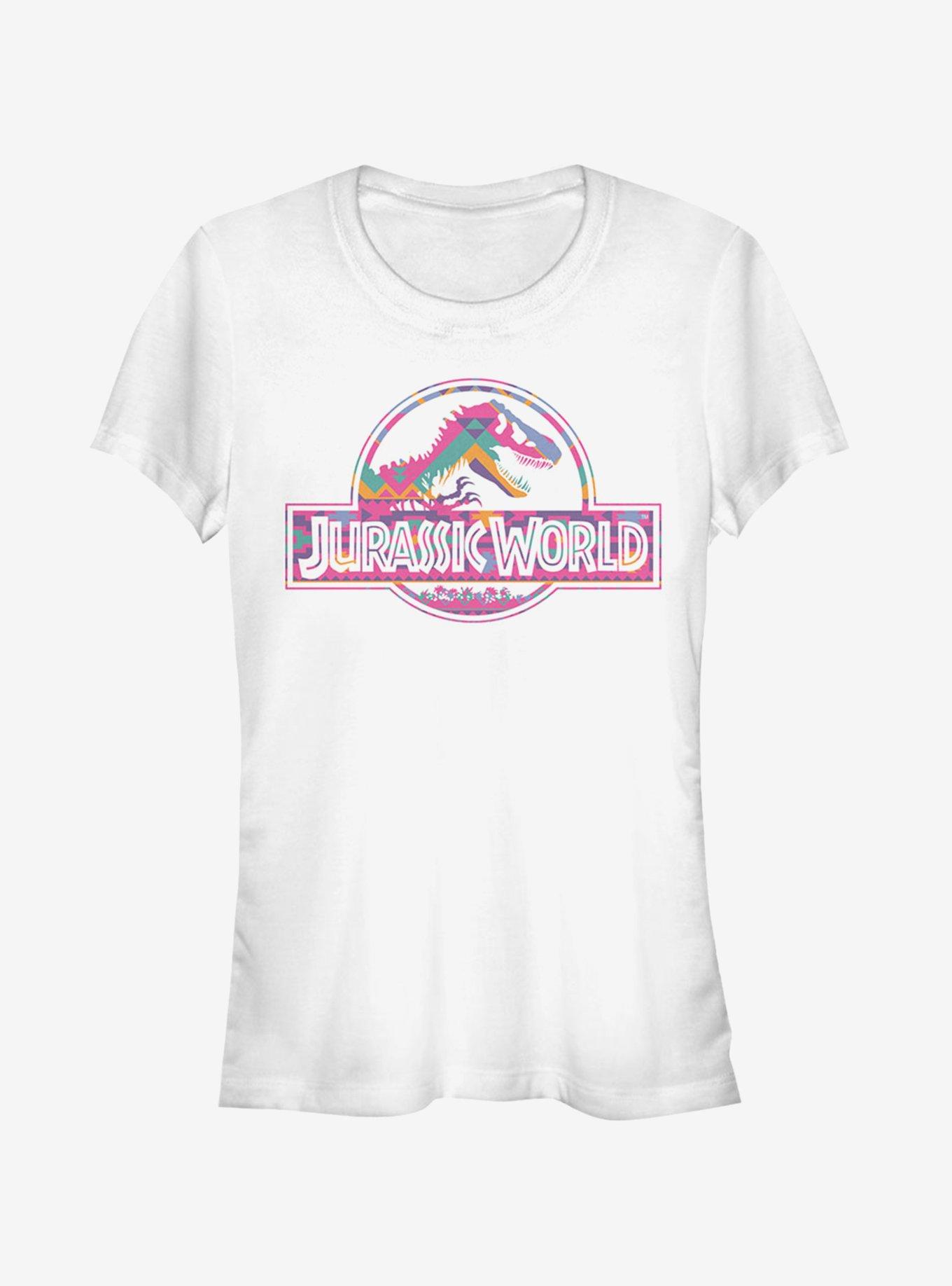 Desert Pattern Logo Girls T-Shirt, WHITE, hi-res