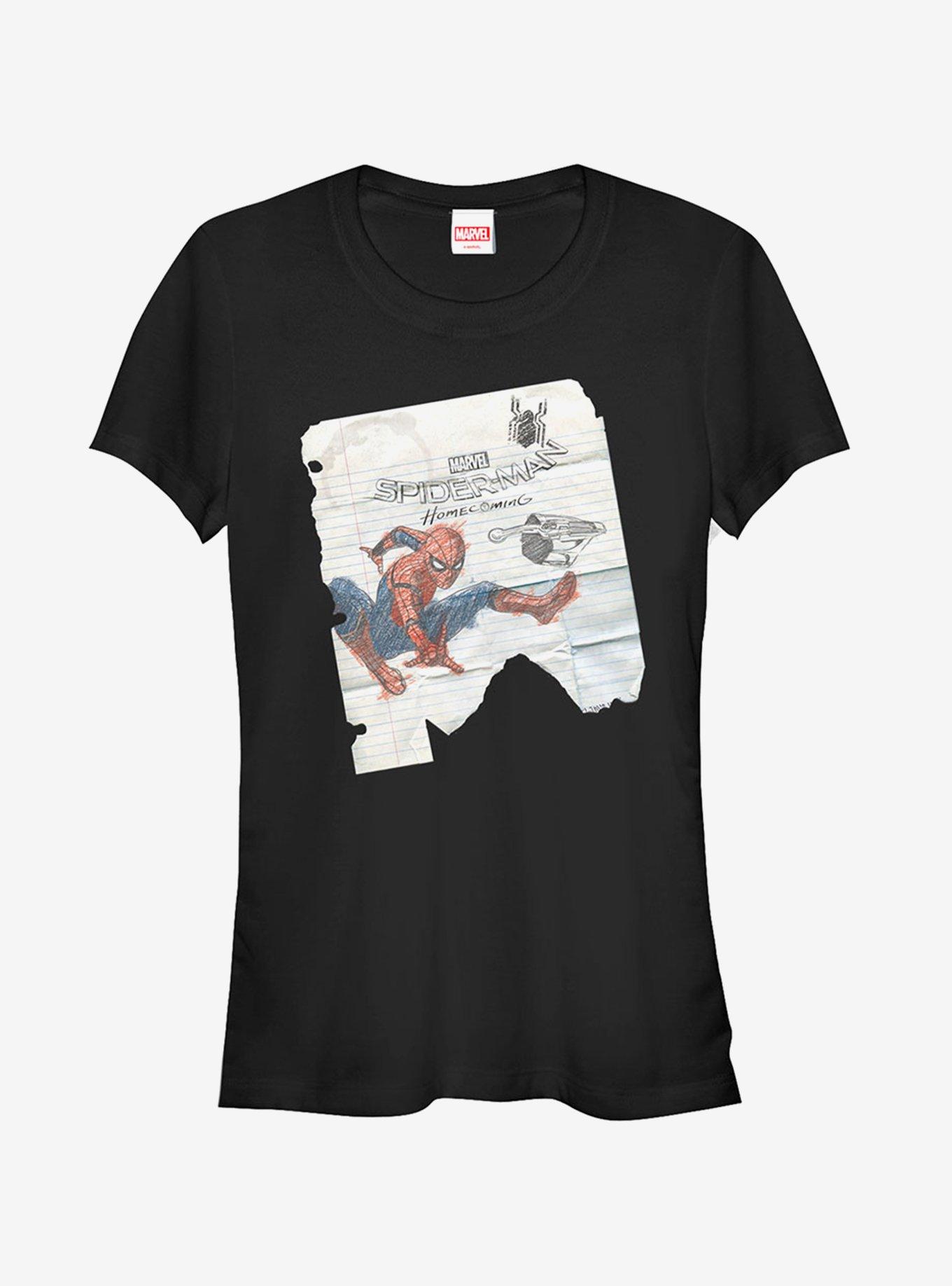 Marvel Spider-Man Homecoming Notepad Sketch Girls T-Shirt, , hi-res