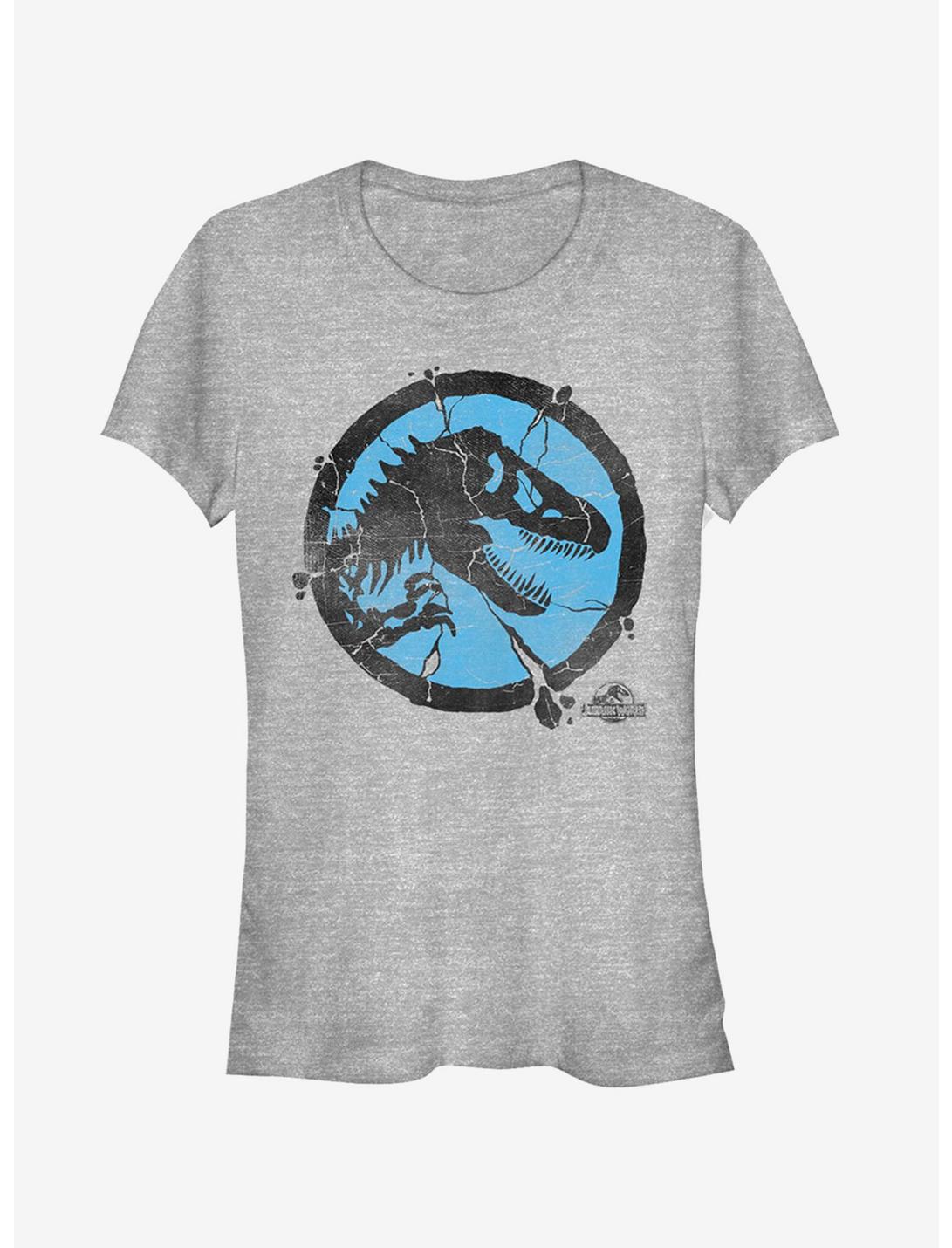 Cracked T. Rex Logo Girls T-Shirt, ATH HTR, hi-res