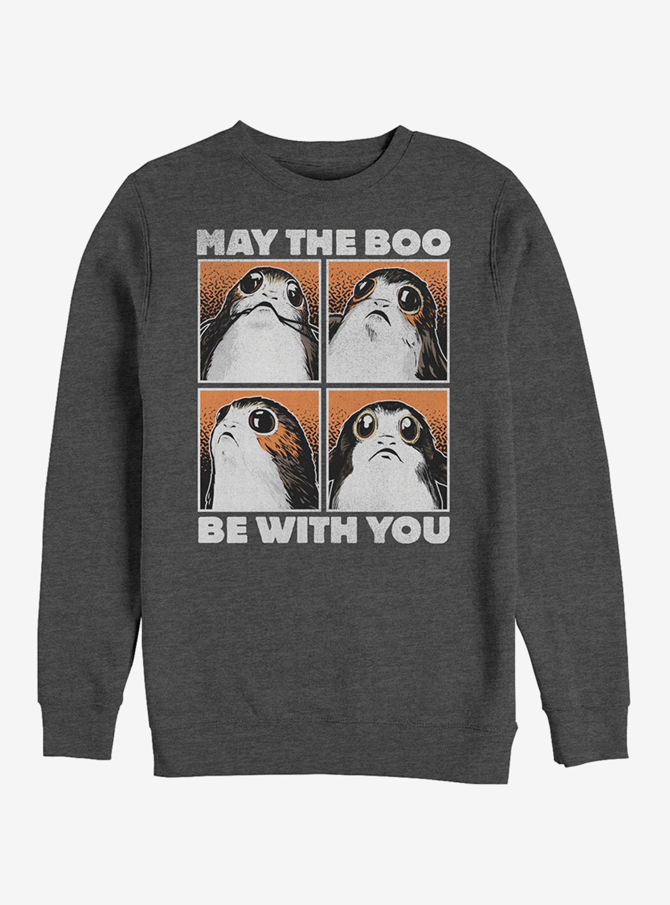 Lucasfilm Halloween Porg Boo With You Sweatshirt, CHAR HTR, hi-res