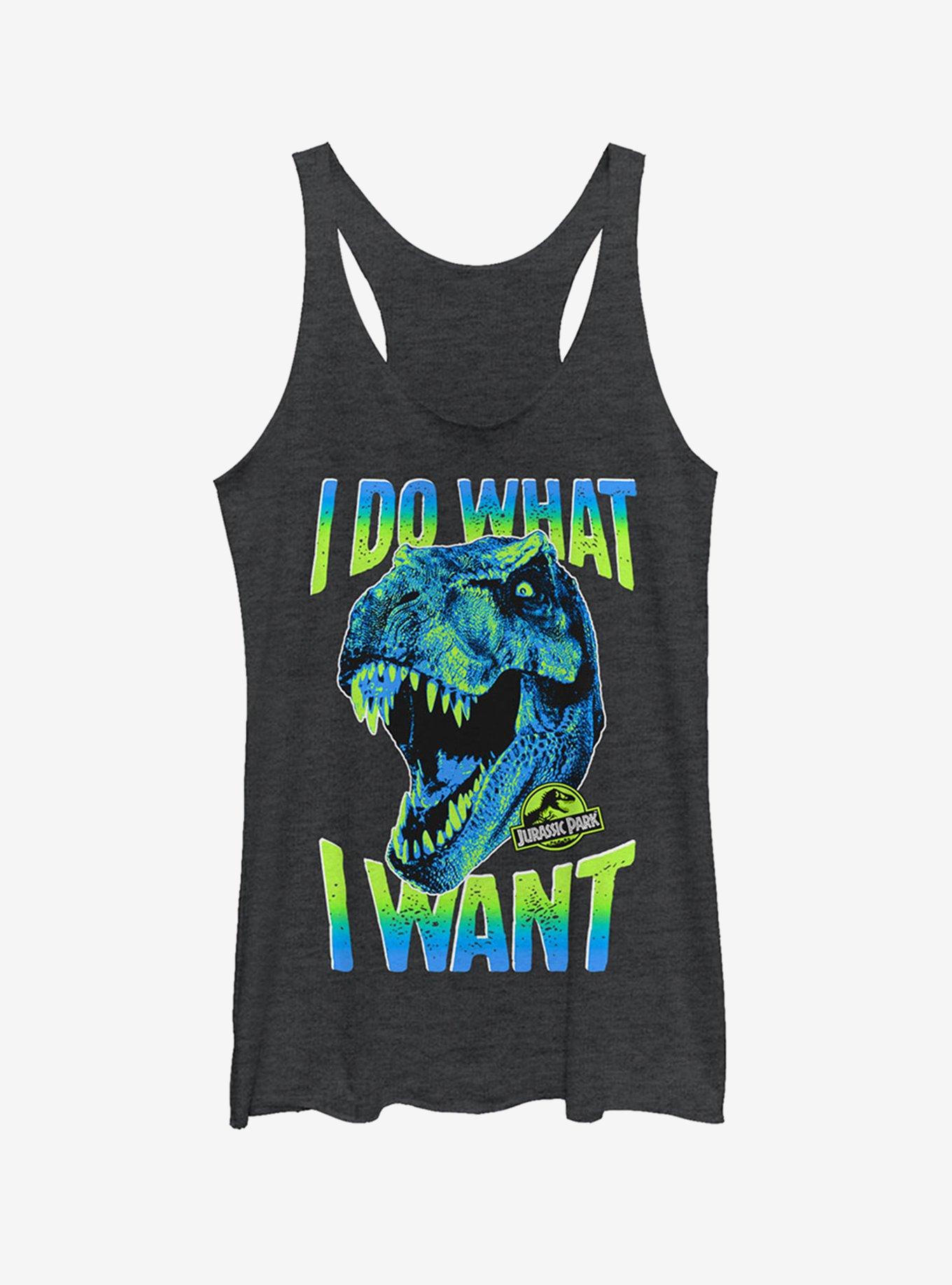 T. Rex Do What I Want Girls Tank, BLK HTR, hi-res