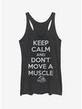 Keep Calm and Don't Move a Muscle Girls Tank, BLK HTR, hi-res
