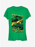 Jurassic World Fallen Kingdom Caution Tape Girls T-Shirt, KELLY, hi-res