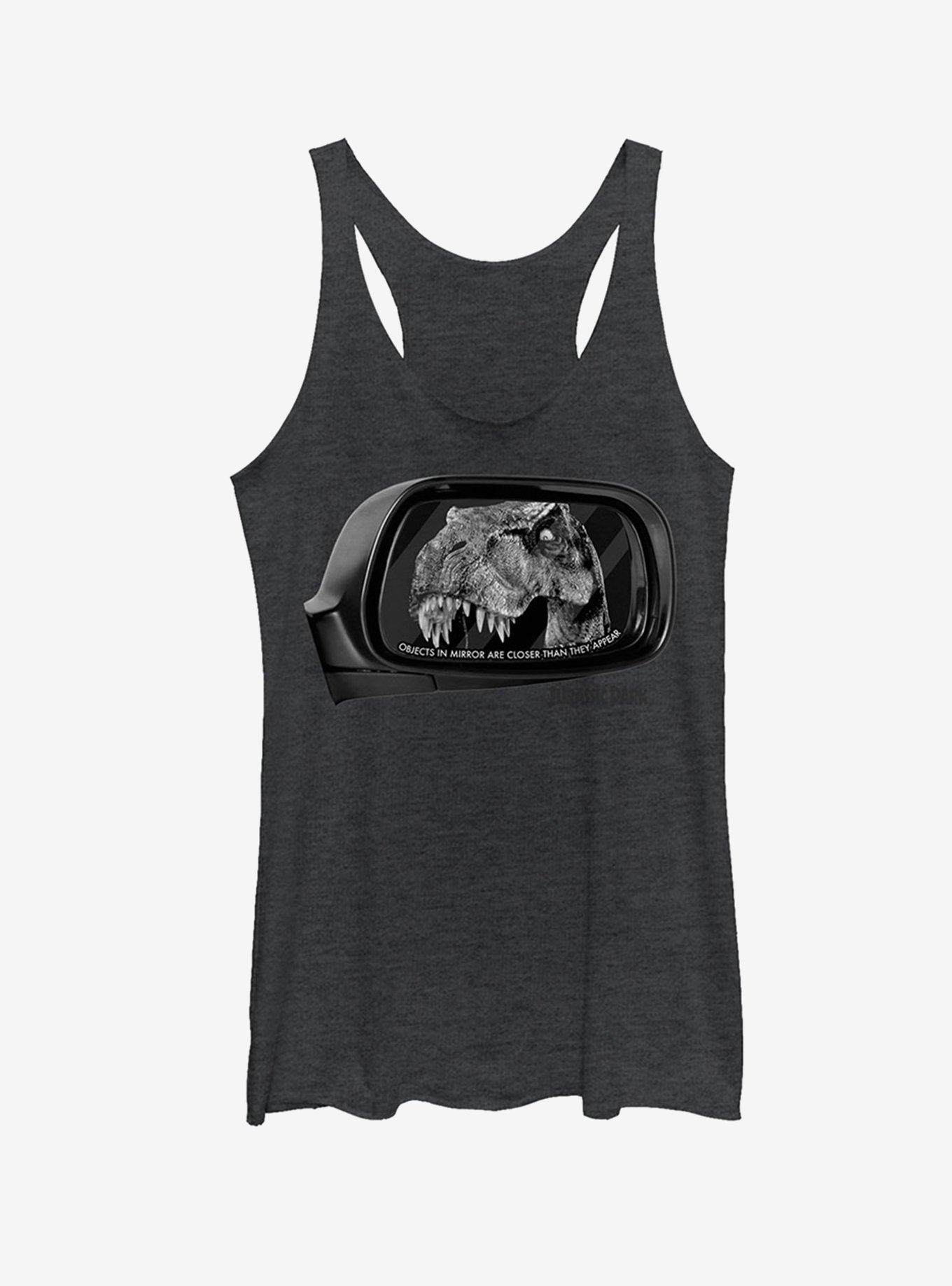 T. Rex in Rearview Mirror Girls Tank, BLK HTR, hi-res