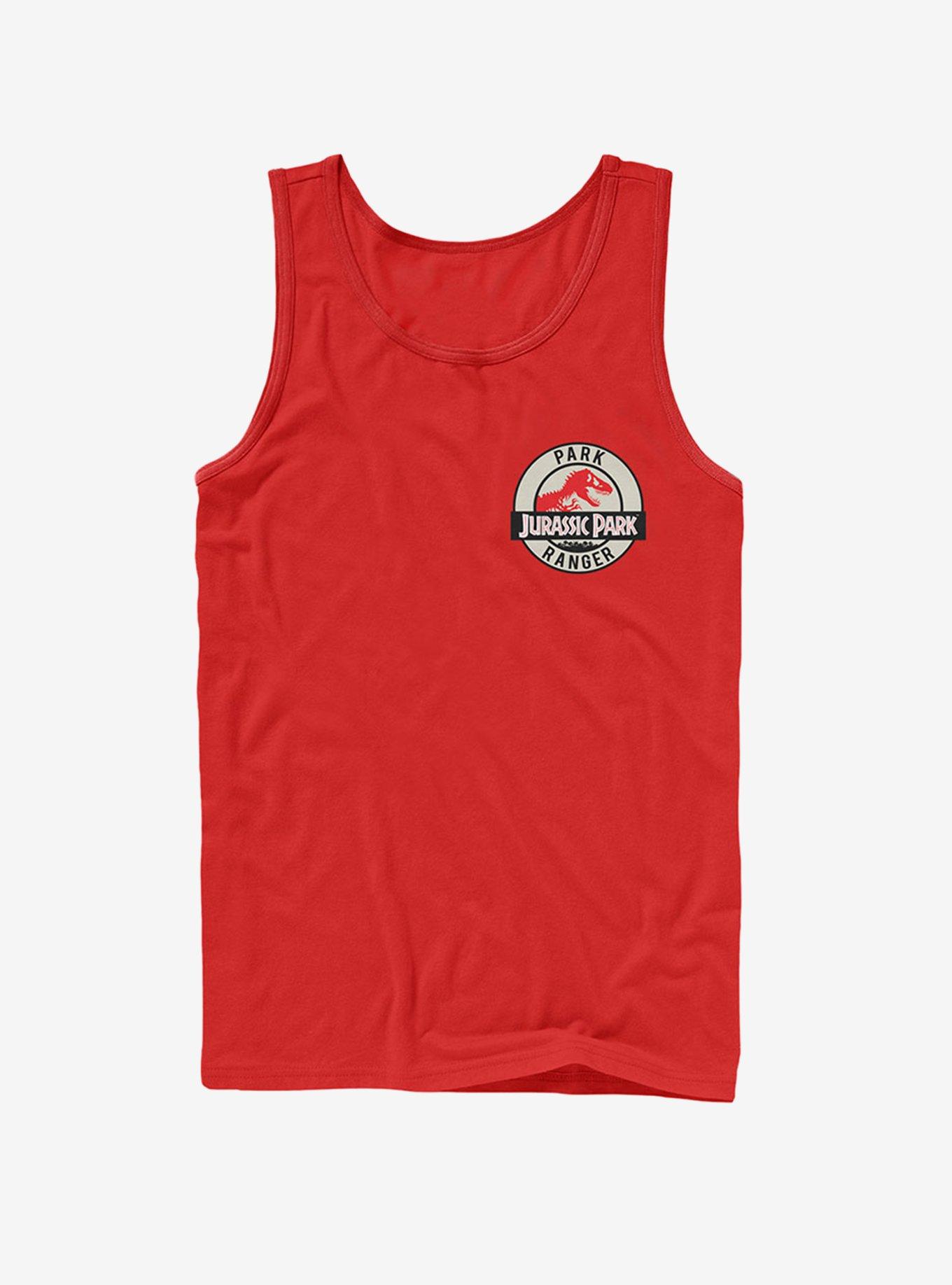 Ranger Cream Logo Badge Tank, RED, hi-res