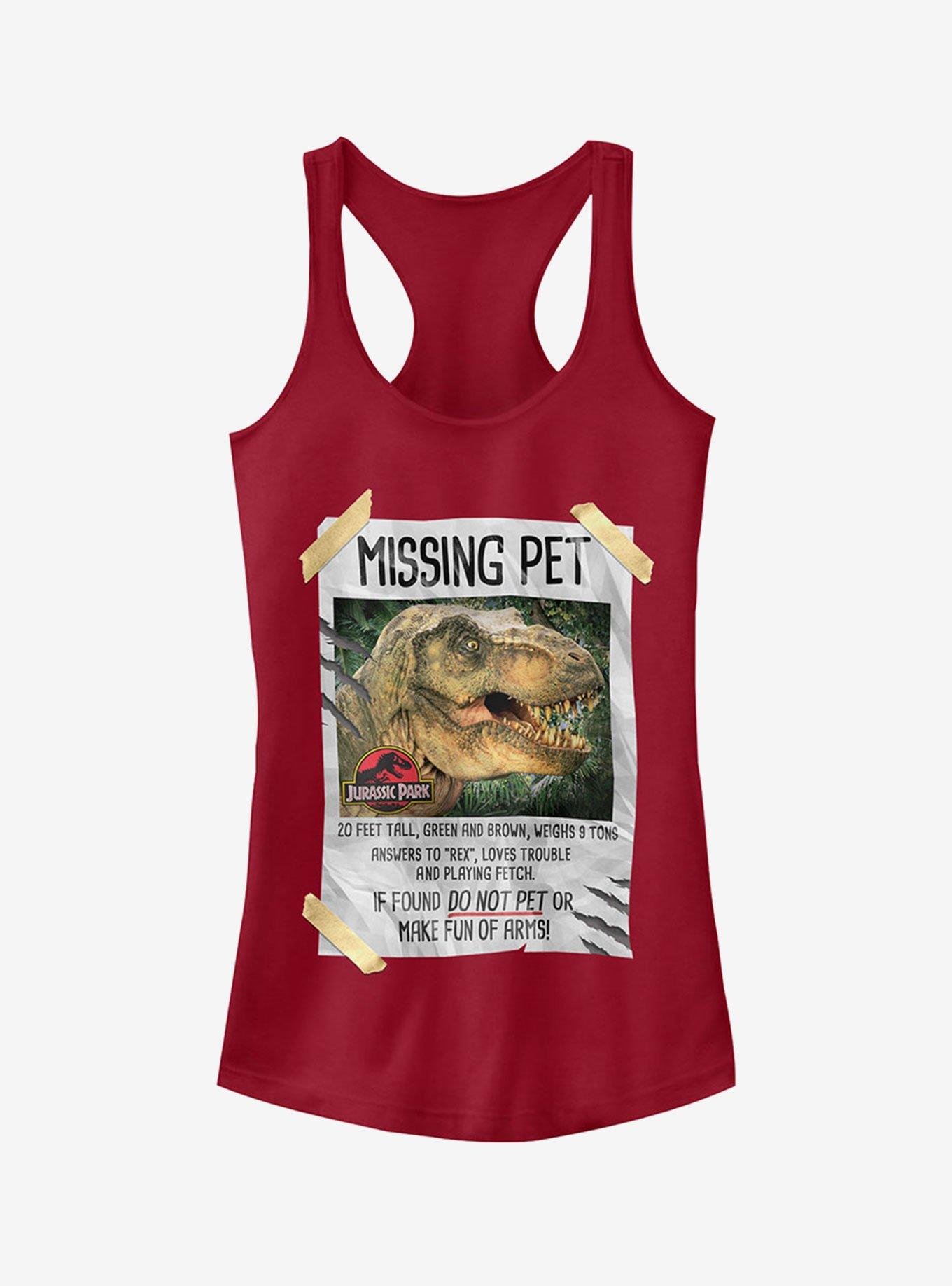 T. Rex Missing Pet Girls Tank, SCARLET, hi-res