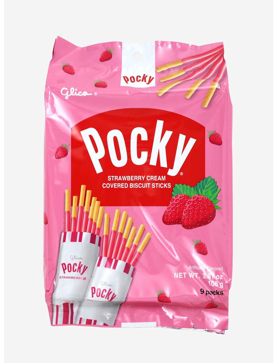 Pocky Strawberry Biscuit Sticks 9 Pack, , hi-res