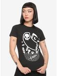 Cute Grim Reaper Girls T-Shirt By Obinsun, WHITE, hi-res