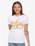 Corgi Butts In Love Girls T-Shirt, YELLOW, hi-res