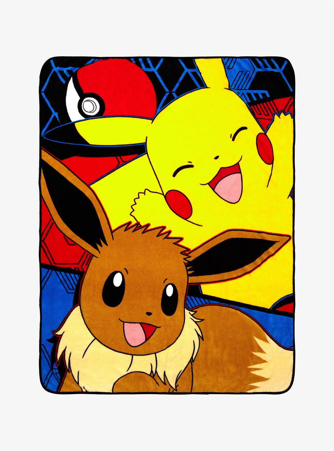 Pokemon Pikachu Eevee Throw Blanket