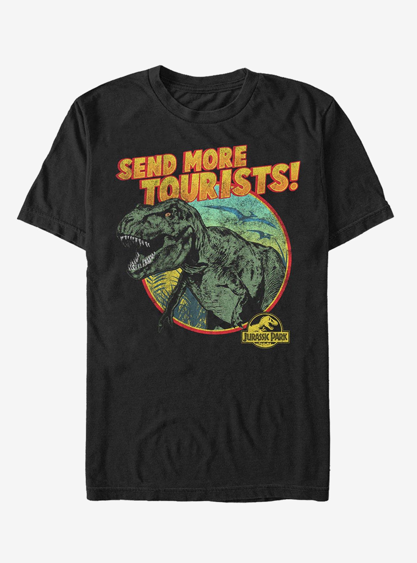 Vintage Send More Tourists T-Shirt, BLACK, hi-res