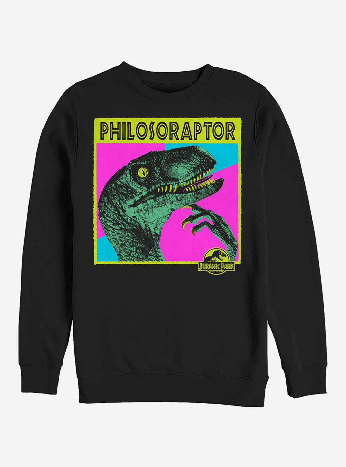 Philosoraptor Sweatshirt, BLACK, hi-res