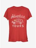 Adventure Car Tours Girls T-Shirt, RED, hi-res