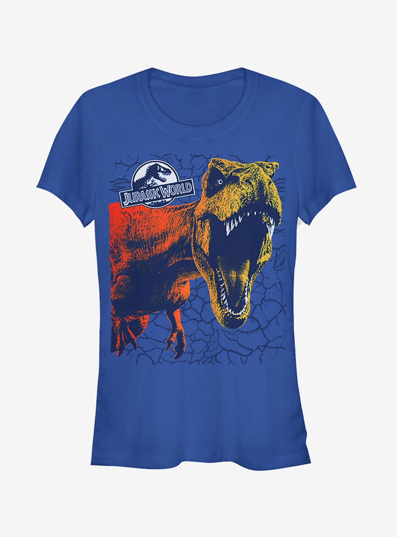 Jurassic World Fallen Kingdom Sharp Teeth Crack Girls T-Shirt, ROYAL, hi-res