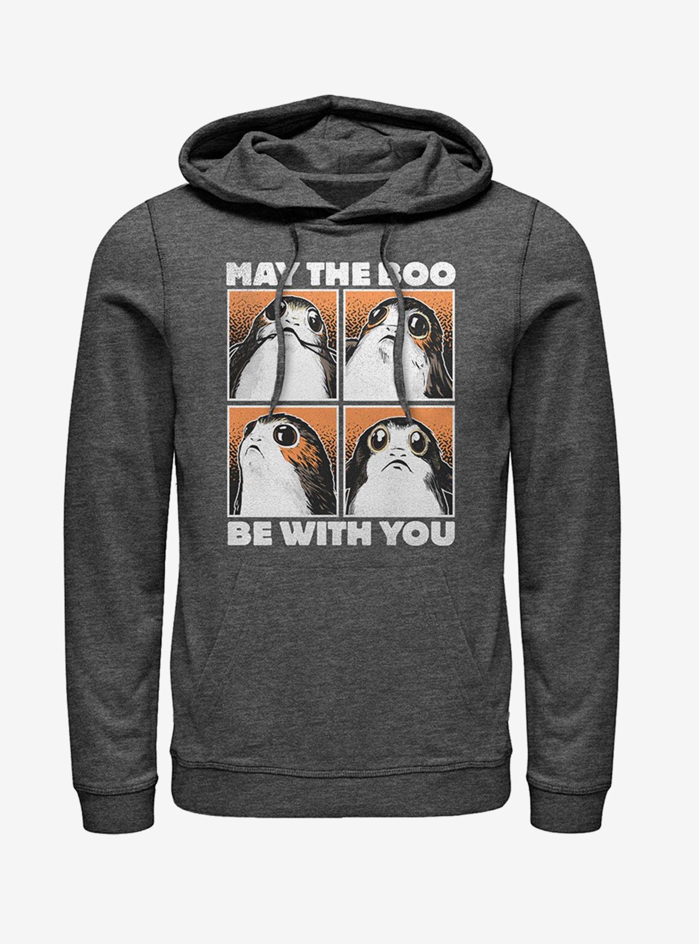 Halloween Porg Boo With You Hoodie, CHAR HTR, hi-res