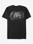 T. Rex in Rearview Mirror T-Shirt, BLACK, hi-res