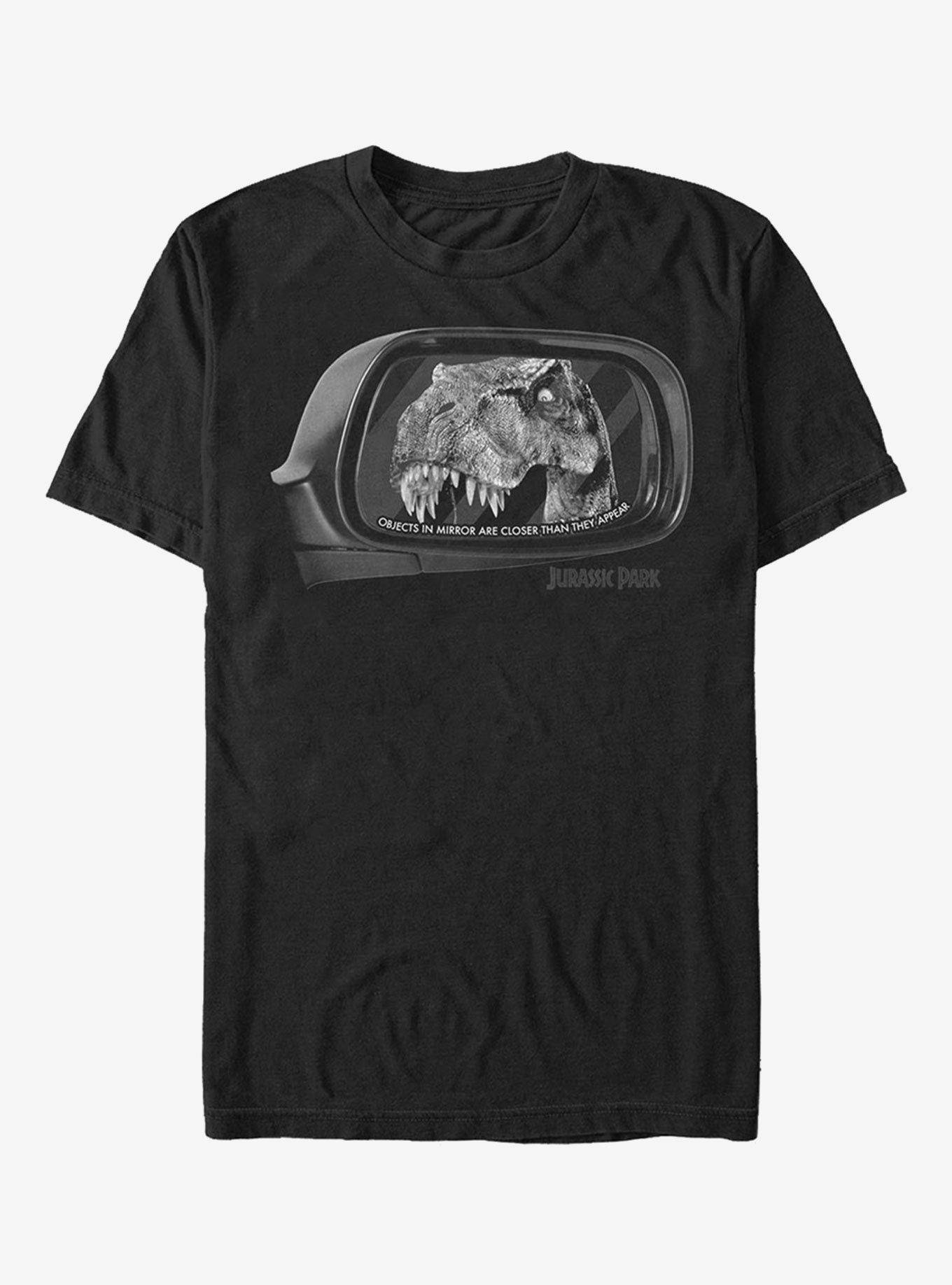 T. Rex in Rearview Mirror T-Shirt, BLACK, hi-res