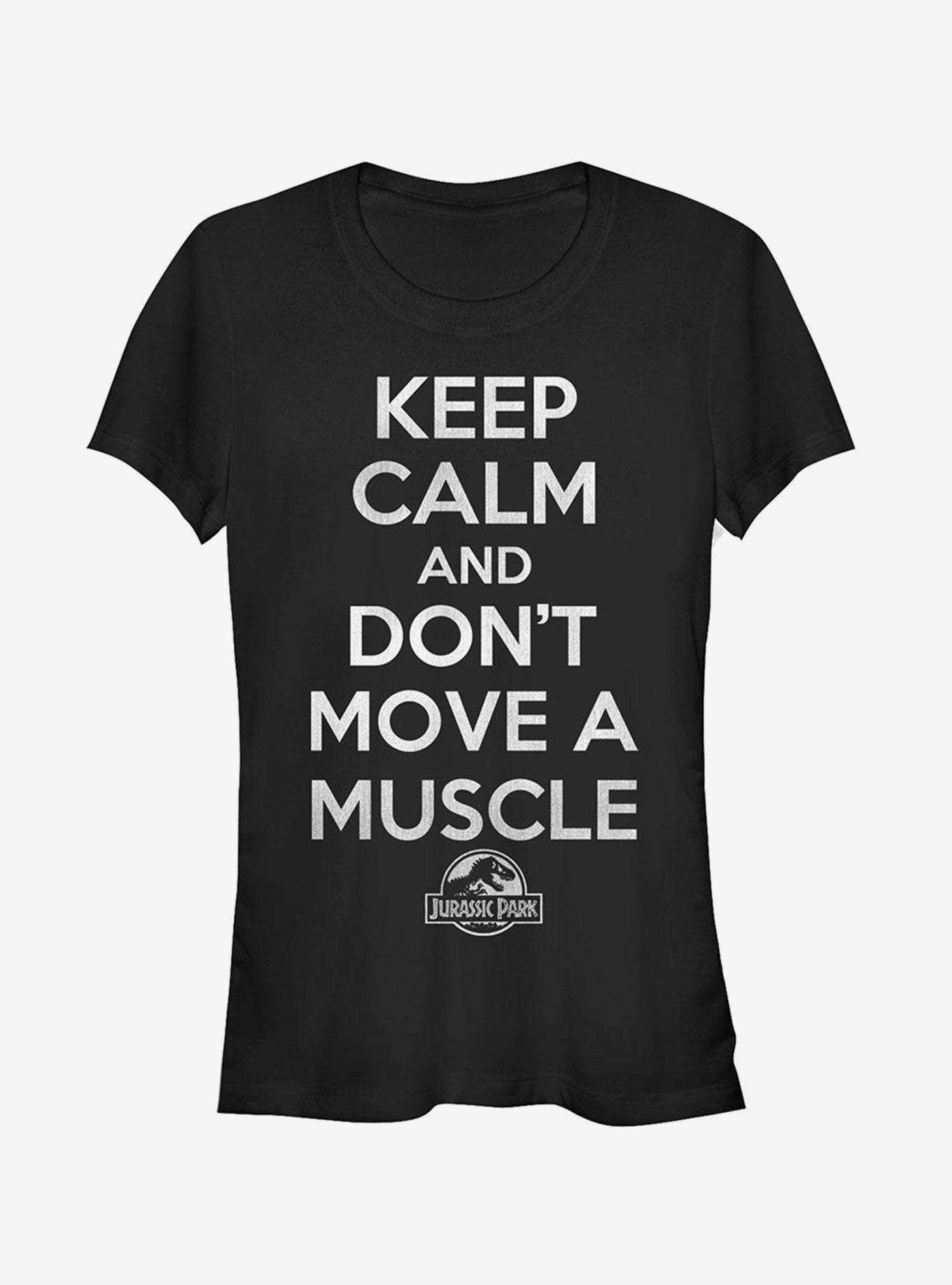 Keep Calm and Don't Move a Muscle Girls T-Shirt, BLACK, hi-res