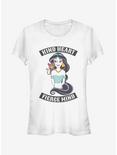 Disney Aladdin Retro Fierce Jasmine Girls T-Shirt, WHITE, hi-res