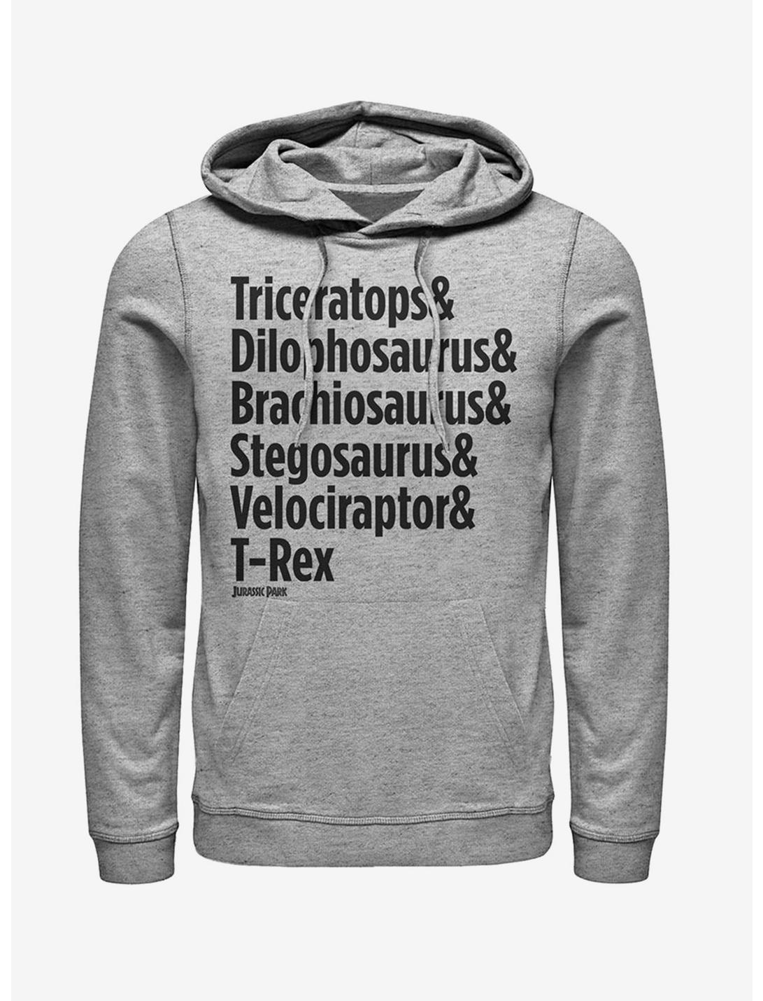 Triceratops and Dilophosaurus Hoodie, ATH HTR, hi-res