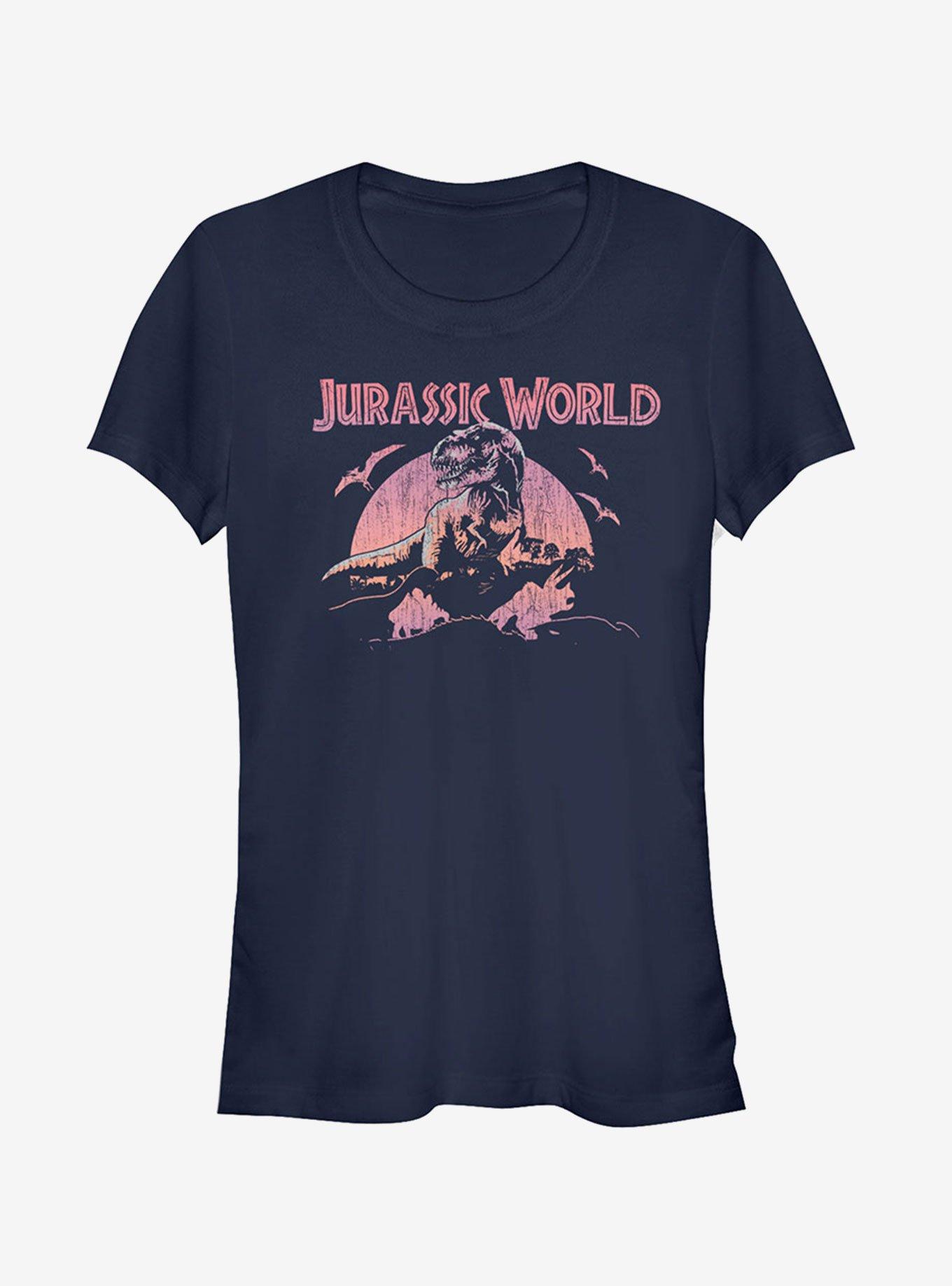 Retro T. Rex Silhouette Girls T-Shirt, , hi-res