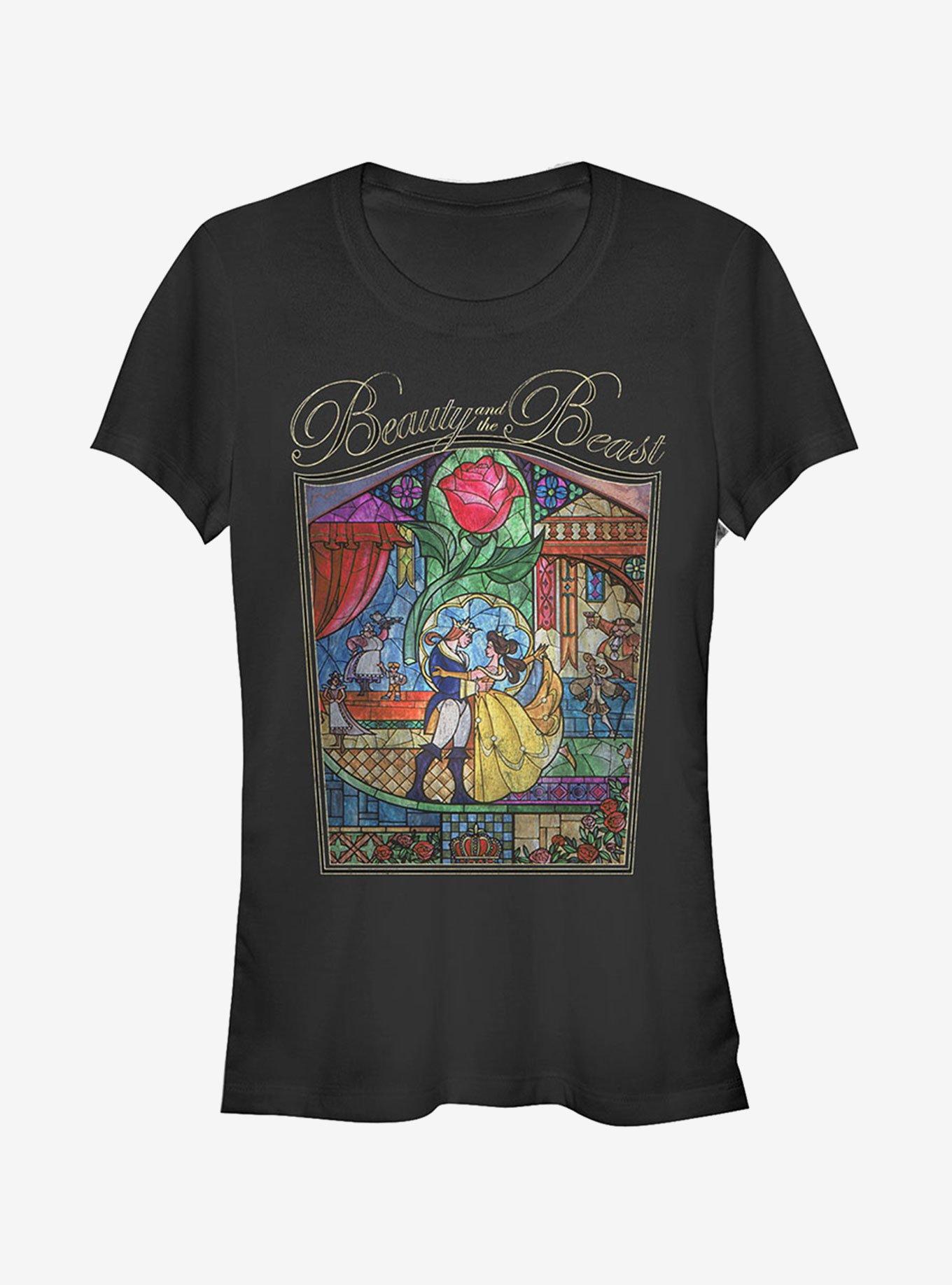 Disney Glass Window Girls T-Shirt, BLACK, hi-res